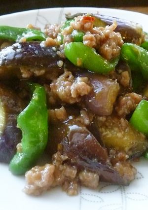 夏バテに喝！茄子とピーマンの味噌炒め-レシピのメイン写真