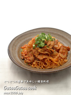 韓国料理ー豚キムチの焼きそば-レシピのメイン写真