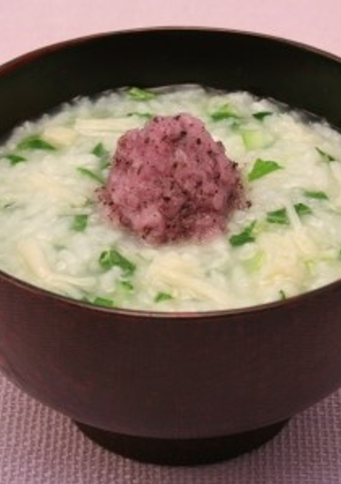 赤しそみぞれ粥-レシピのメイン写真