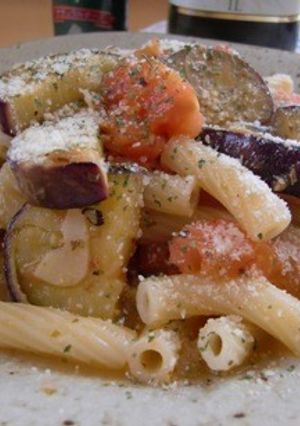 フレッシュトマトと春茄子の賄い風パスタ-レシピのメイン写真