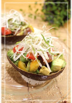 ＊アボカドとマグロのおつまみココット＊和-レシピのメイン写真