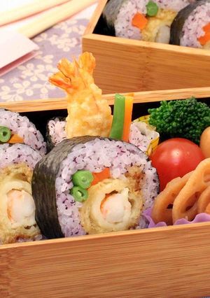 海老天の彩り巻き寿司-レシピのメイン写真