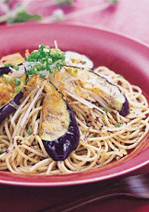なすと赤しそのパスタ-レシピのメイン写真