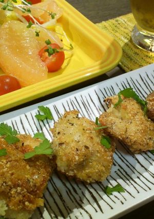 柔らかサクッ☆鶏むね肉の香草パン粉焼き☆-レシピのメイン写真