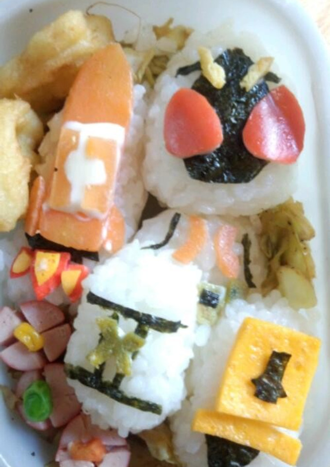 キャラ弁★仮面ﾗｨﾀﾞｰﾌｫｰｾﾞ（全身-レシピのメイン写真