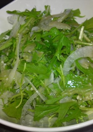 新玉葱と水菜の塩麹サラダ-レシピのメイン写真