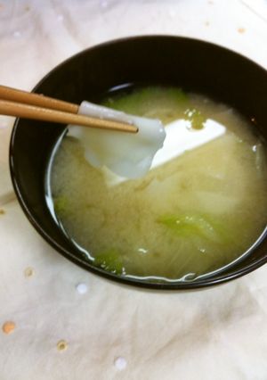 餃子の皮が余ったら…味噌汁に✿-レシピのメイン写真