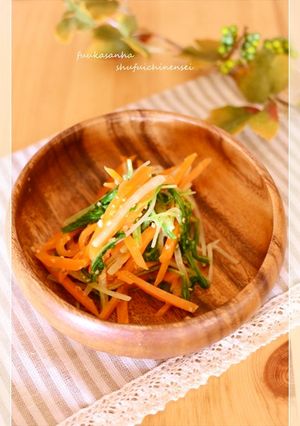 人参と水菜の味噌ゴマ和え-レシピのメイン写真