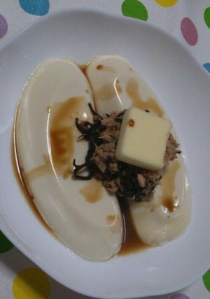 ﾂﾅと塩こぶのﾊﾞﾀｰ醤油とうふ-レシピのメイン写真
