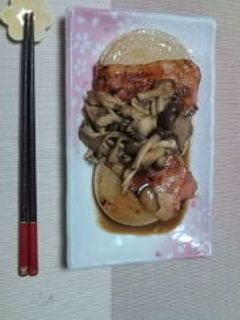 新タマステーキ、キノコソース-レシピのメイン写真