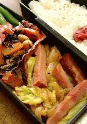 ピリ辛味噌炒め弁当-レシピのメイン写真
