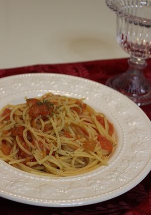 簡単！早い！10分でトマトパスタ-レシピのメイン写真