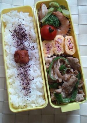 お弁当に！かわいい！ハム巻き卵焼き-レシピのメイン写真