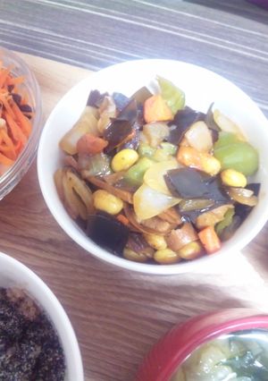 野菜たっぷり☆大豆の甘酢炒め-レシピのメイン写真
