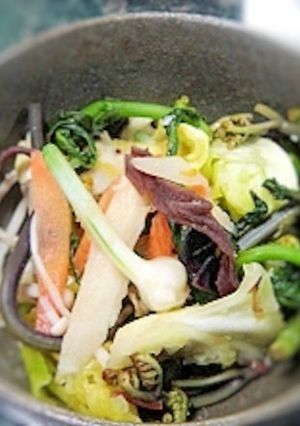 キャベツとタケノコや山菜の塩麹浅漬-レシピのメイン写真