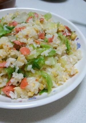 鮭とレタスのチャーハン(^^)-レシピのメイン写真
