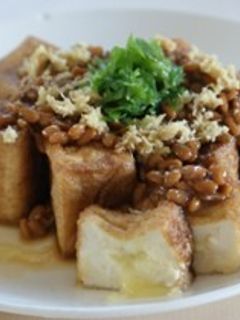 チーズ入り厚揚げ納豆ソース-レシピのメイン写真