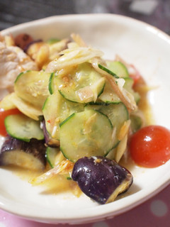 ピリ辛☆なすと豚肉とみょうがのサラダ-レシピのメイン写真