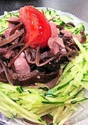 コリコリ食感★砂肝ときくらげの酢の物-レシピのメイン写真