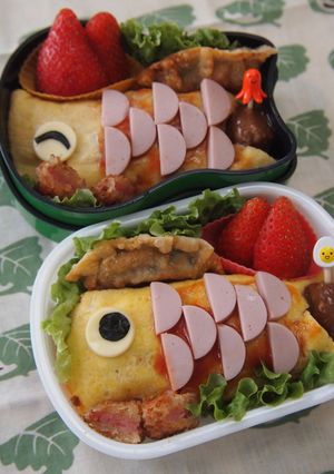 鯉のぼりオムライス弁当-レシピのメイン写真