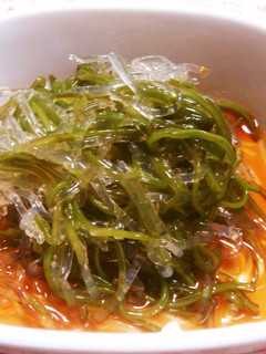 めかぶとプチプチ海藻麺の2色麺もどき★-レシピのメイン写真