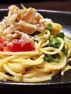 サラダ野菜とささみのクイックパスタ-レシピのメイン写真