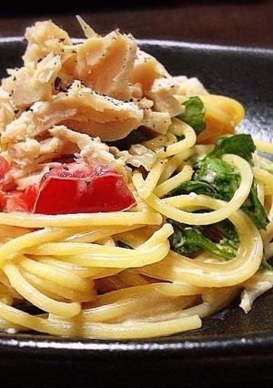 サラダ野菜とささみのクイックパスタ-レシピのメイン写真