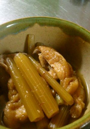 ふき、油揚げの煮物 簡単ﾚｼﾋﾟ-レシピのメイン写真