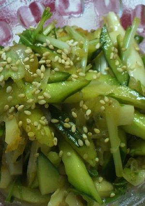 新玉ねぎときゅうりの中華あえ♪ちくわ水菜-レシピのメイン写真