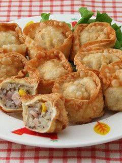赤しそポテトの揚げ餃子-レシピのメイン写真