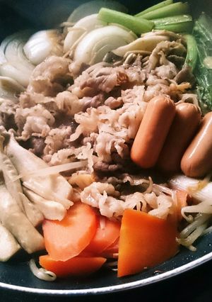 フライパンで簡単おいしい！沖縄すきやき♪-レシピのメイン写真