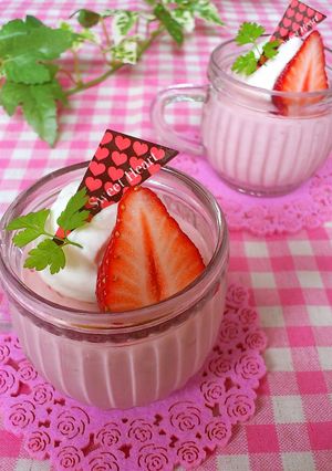 混ぜるだけ～♪ストロベリーチーズムース-レシピのメイン写真