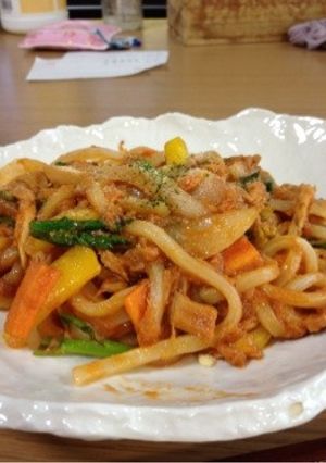 うどんde節約ナポリタン-レシピのメイン写真