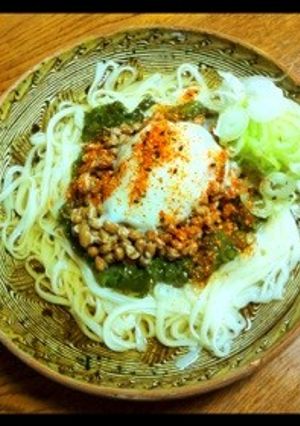 納豆めかぶっかけうどん-レシピのメイン写真