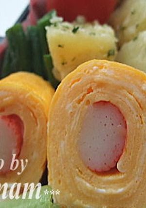 お弁当に☆カニかま卵焼き-レシピのメイン写真