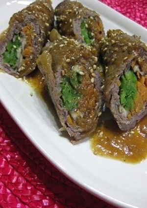 チャプチェ風甘辛風味　 牛肉巻-レシピのメイン写真