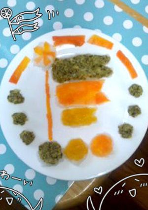【中期離乳食】子供の日の鯉のぼりプレート-レシピのメイン写真
