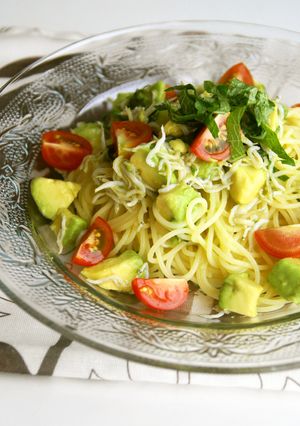 和風☆アボカドとしらすの冷製パスタ-レシピのメイン写真