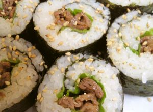 簡単☆韓国風牛肉のり巻き☆恵方巻きキンパ-レシピのメイン写真