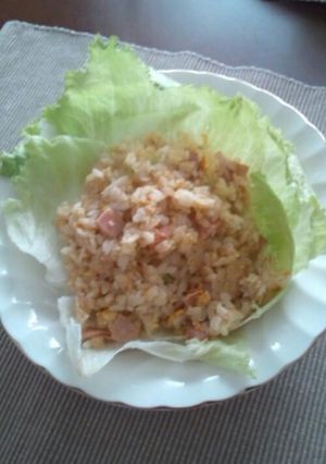 定番チャーハン♪～レタスにのせて～-レシピのメイン写真
