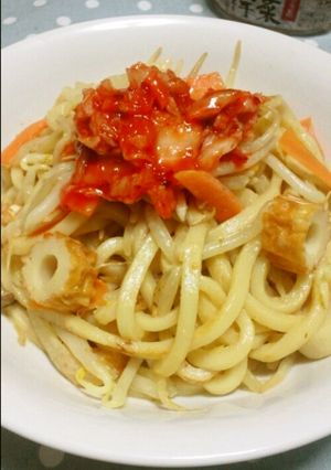 ♦香ばしい♬ポンマヨ焼きうどん-レシピのメイン写真