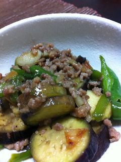 茄子とピーマンのひき肉炒め-レシピのメイン写真