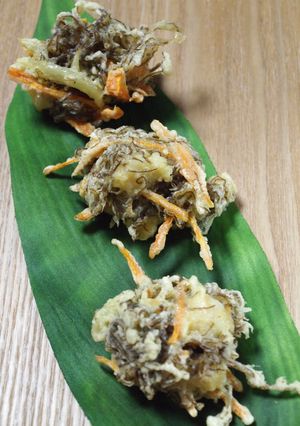 モチッと美味しい！帆立のモズクかき揚げ-レシピのメイン写真