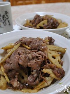 牛肉とれんこんゴボウの煮物-レシピのメイン写真