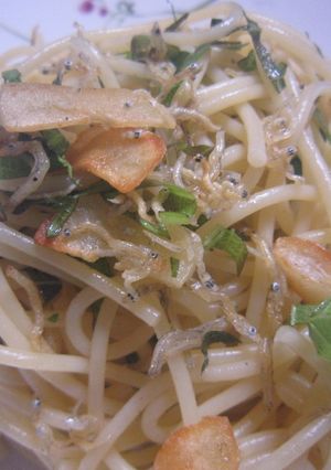 ニンニクちりめんしそパスタ-レシピのメイン写真