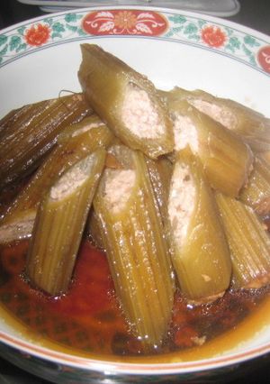 秋田ふきの豚挽き肉と玉ねぎ詰め-レシピのメイン写真