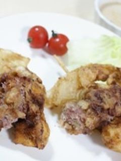 パイン牛肉巻き串揚げガーリックソース-レシピのメイン写真