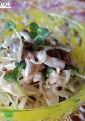 レンジで♪鶏ささみとキノコのマヨサラダ-レシピのメイン写真