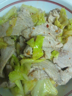 豚バラとキャベツの炒めもの(ラー油in)-レシピのメイン写真
