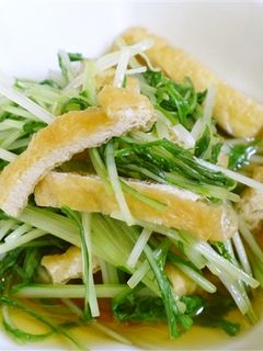 みず菜と油揚げの煮浸し-レシピのメイン写真